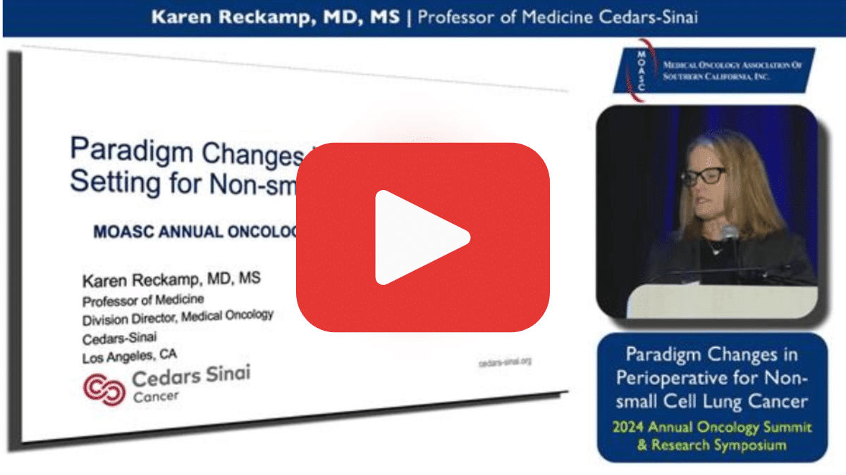 What is the new treatment for non-small cell lung cancer? Changes in the Perioperative Setting [54 Slides] Karen Reckamp, MD
