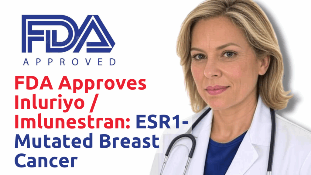 Inluriyo FDA approval for ESR1-mutated metastatic breast cancer treatment